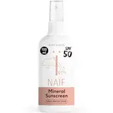 Naïf - Mineralisches Sonnenschutzspray - für Baby & Kind - LSF 50 - mit natürlichen Inhaltsstoffen - ohne Mineralöle, Silikone oder Mikroplastik - UV-Filter auf Zinkoxidbasis - 100ml