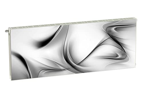 Magnet Heizkörperverkleidung Heizkörperabdeckung Grau Abstrakt 160x60 cm Heizung Abdeckung Verkleidung Magnetische Abdeckmatte Kühlschrank aus Einem Flexiblen Magneten Digitaler Aufdruck