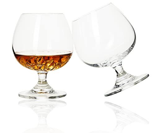 BothEarn Cognac Gläser 2er Set - Whiskey Weinbrandschwenker Kristal, Kleine Glas mit Präsentationsbox,400 ml (13.5 Ounce)