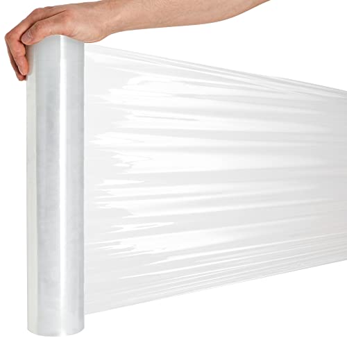 RAGO® Stretchfolie Transparent folie für möbel 150m Hand Stretchfolie rollen I Palettenfolie Handfolie Wickelfolie I Verpackungsmaterial Packfolien (7,5 x 7,5 x 40 cm) 0,9 kg I 150m Länge