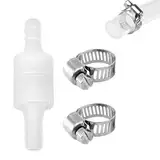 10 Mm Inline Rückschlagventil, Mit 2 Schlauchschellen,Kunststoff-Rückschlagventil,Rückschlagventil Waschmaschine,Rückflussverhinderer Für Wasser Flüssigluft Kraftstoff Gas,Für Waschmaschinen Trockner