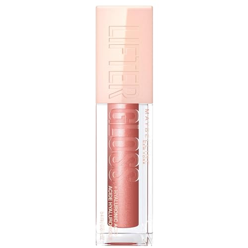 Maybelline New York Glänzender Lipgloss für voller wirkende Lippen, Feuchtigkeitsspendend, Mit Hyaluronsäure, Lifter Gloss, Farbe: Nr. 003 Moon (Rosa), 1 x 5,4 ml