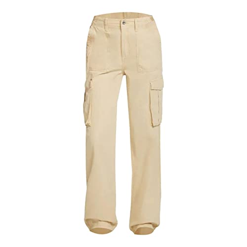 Stretch-Arbeitshose für Damen, Jogger, professionelle Kleidung, Motorrad, Büro, Kordelzug, normale Passform, Shorts, öffentliches Leinen, beige, XXL