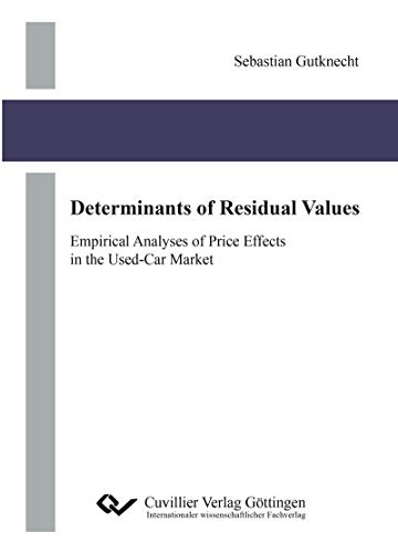 Determinants of Residual Values: Empirical Analyses of Price Effects in the Used-Car Market (English Edition)
