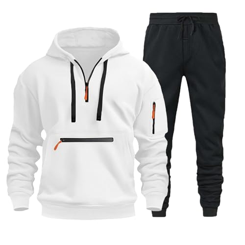 Generisch Jogginganzug Herren Xxl,2 Teiler Herren,Jogginganzug Herren Baumwolle,Sport Anzug Herren,Tracksuit Herren,Hausanzug Herren Kuschelig,Sportanzug Herren Baumwolle