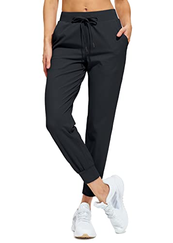 Libin Jogginghose Damen - Jogging Hose Sporthose Frauen| Sweatpants Slim Fit Freizeithose Lang| Fitness Trainingshose High Waist| Jogger Pants mit Taschen, Schwarz, M