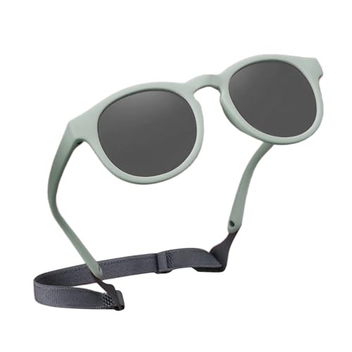 Baby Sonnenbrille,Sonnenbrille Baby Sonnenbrille Kinder Sonnenbrillen,6Monate-3 Jahre Polarisierte Kindersonnenbrille Mit Verstellbar Silikonrahmen Kleinkind,babysonnenbrillen für Jungen/Mädchen(Blau)