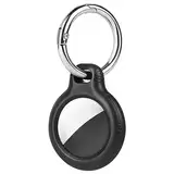 Ainiv AirTag Schutzhülle, Hardcase Keyring Schutzhülle Kompatibel mit AirTags, Schwarz Schutzhülle für AirTags, Mini Apple AirTags Case, Hülle Schlüsselanhänger Case, Cover mit Schlüsselanhänger