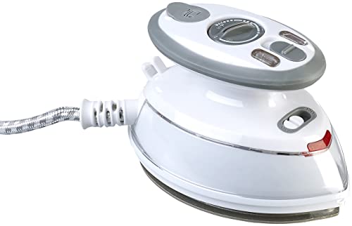 Sichler Haushaltsgeräte Reisebuegeleisen: Reise-Dampfbügeleisen, 408 W, 110/230 Volt, 40 ml Wassertank, 3 Stufen (Dampf-Reisebügeleisen, Mini-Bügeleisen Reise, Bügelstation)