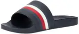 Tommy Hilfiger HILFIGER POOL SLIDE ( Schlappen Herren, Blau (Desert Sky), 43 EU