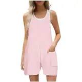 Jumpsuit Große Größen modisch, mit Hofverschluss, Kurze Jumpsuit- Halloween Kostüm Overall(RD1,XXL)