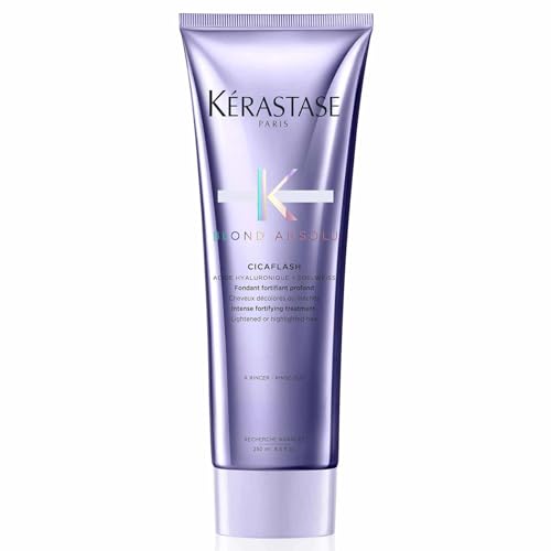 Kérastase | Haarspülung für trockenes und blondiertes Haar, Gegen Haarbruch und Spliss, Mit Hyaluronsäure, Cicaflash Conditioner, Blond Absolu, 250 ml