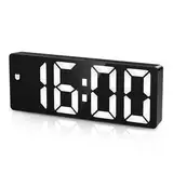 Ankilo Neu digitaler Wecker, LED-Uhr, Typ-C Netzbetrieben elektronische Tischuhr, DST Reisewecker, 4 einstellbare Helligkeit, 12/24-Stunden-Anzeige, Digitaluhr für Zuhause, Schlafzimmer, Büro, Kinder