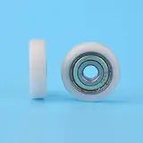 1Pcs 6x24x7 mm Nylon Wheel with Bearings Flat Pulley POM Hard Bearing Drawer Door Window