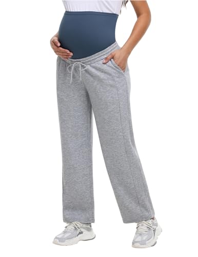 Maacie Jogginghose Damen Sporthose Lang Traininghose Lockere Sweatpants Mit Elastischem Bund Und Geradem Bein