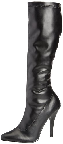 Pleaser SEDUCE-2000 Damen Stiefel, Gr. 38 ( 5 UK), Schwarz (Blk str puUK)