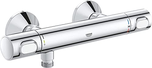 GROHE Precision Flow - Thermostat-Brausebatterie (wassersparend, Sicherheitssperre bei 38°C, langlebige Oberfläche), chrom, 34840000