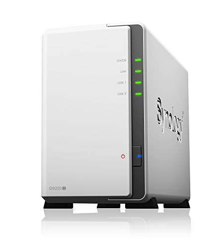 Synology DS220j 12 TB 2 Bay Desktop NAS-Lösung | Installiert mit 2 x 6 TB Western Digital Red-Laufwerken DS220J/12TB-RED