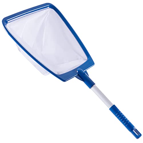 POOLAZA Whirlpool-Skimmer-Netz, Handheld, professioneller Pool, Spa, Pfund-Skimmer-Netz mit Aluminiumstange, tiefes ultrafeines Netz, langlebiges Whirlpool-Netz, Handabschäumer