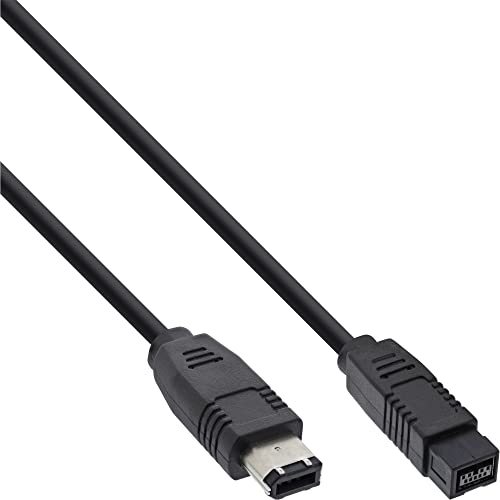 InLine 36903 FireWire Kabel, IEEE1394 6pol Stecker zu 9pol Stecker, schwarz, 3m