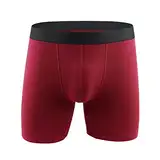 Boxershorts Herren Bambus Baumwolle Unterhosen Langes Bein Unterwäsche Sport Fitness Retroshorts Bequeme Herrenunterhosen Einfarbig Boxer Underwear Herren-Shortys Meine Bestellungen