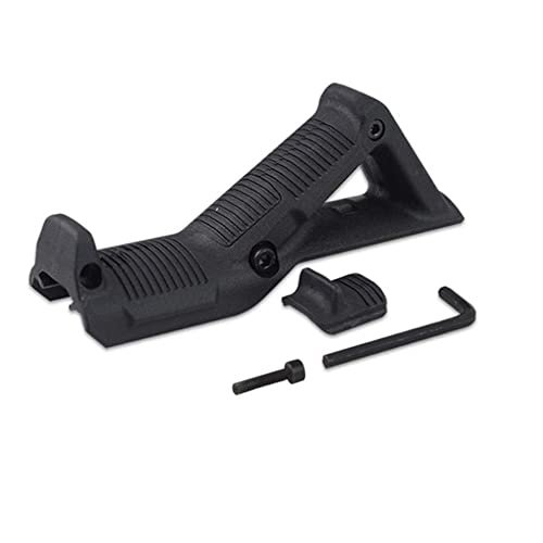 gotyou Angled Fore Grip,Üblich Frontgriff Airsoft,Angled Ergonomic Grip,Nylon AFG1 Dreiecksgriff vorne für 20mm Weaverschienen,Schwarz