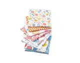 Craftsfabrics 8pcs 40 cmx 50 cm Cartoontiere Kinderfettviertel Bündel 100% Baumwollstoff für Quilt, Scrapbooking, Nähen, Patchwork, Kunsthandwerk, Babykleidung, DIY -Projekte
