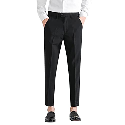 Generisch weiße Stoffhose Herren 31w/34l Herrenhose mit Gummizug Herren elegant Schlafanzughose männer lang kariert männer Hosen Cargo modern elegant Golfhose Herren Anzughose schwarz 48