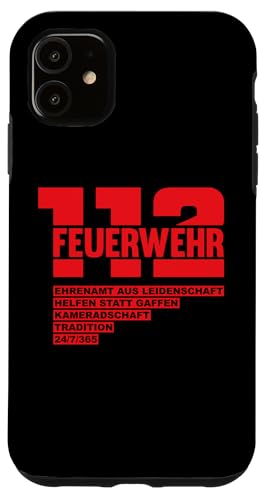 Hülle für iPhone 11 Freiwillige Feuerwehr 112 Ehrenamt Feuerwehrmann Geschenk