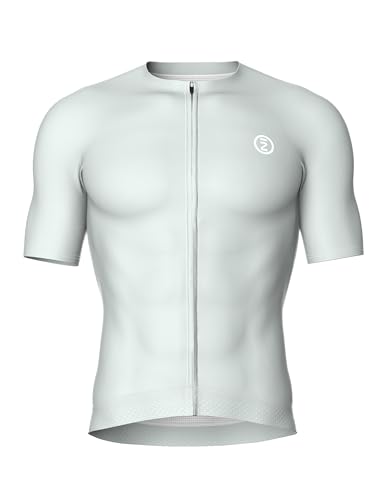 INBIKE Fahrradtrikot Herren Radtrikot Rennrad Trikot Fahrradbekleidung Summer Kurzarm mit 3 Taschen Men's Jesery Atmungsaktiv Elastisch UV-Protect Schnell Trocknend Grün,L