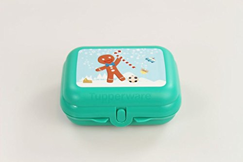 Tupperware To Go Twin grün/türkis Lebkuchen Brotdose Box Behälter Schulessen Größe 2, 13 x 10 x 5 cm