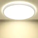 Led Deckenleuchte mit Radar Bewegungsmelder innen - 18W 2500LM Rund Flach 4000K Weiss Led Deckenlampe Bewegungsmelder Innen Lampe Decke Wandleuchte Wandlampe Sensor Licht für Flur Garage Keller Balkon