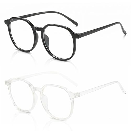 2 Stück blaulicht brille,blue light blocking glasses,blaulichtfilter brille damen ohne stärke,UV400-Schutz,Reduzieren Sie die Ermüdung der Augen,für Männer und Frauen,die Bildschirme verwenden