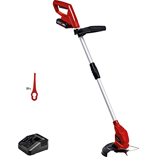 Einhell Akku-Rasentrimmer GC-CT 18/24 Li Power X-Change (18 V, Flowerguard, stufenlos teleskopierbarer Führungsholm, inkl. 20x Kunststoffmesser, 2,0 Ah PXC-Akku und Ladegerät)