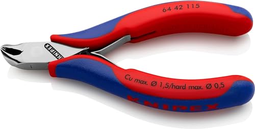 KNIPEX Elektronik-Vornschneider mit Mehrkomponenten-Hüllen 115 mm 64 42 115