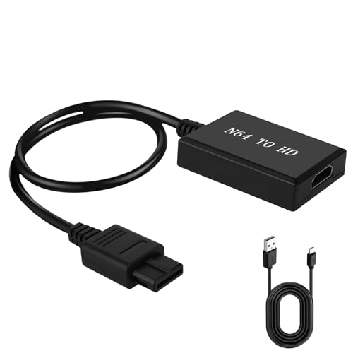 AXFEE N64 auf HDMI Konverter, N64 auf HDMI Adapter, HDMI Kabel 1080P Video Audio Wandler, HDMI Verbindungskabel, Kompatibel mit N64/SNES/Game Cube/SFC/NGC/HDTV/Monitor/Projektor/NES/Konsole