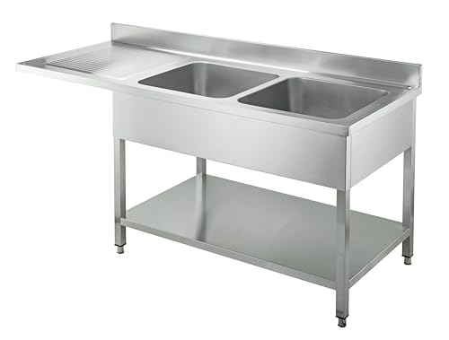 GastroHero Spülzentrum Basic 18x7 mit 2 Becken rechts Gastronomiebedarf