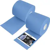 TECPO Putztuchrolle Blau 2x 500 Blatt gesamt 1000, 2-lagig, perforiert, saugstark, Putzrolle Papierrolle Reinigungstücher Wischtücher Putzpapier für Gewerbe