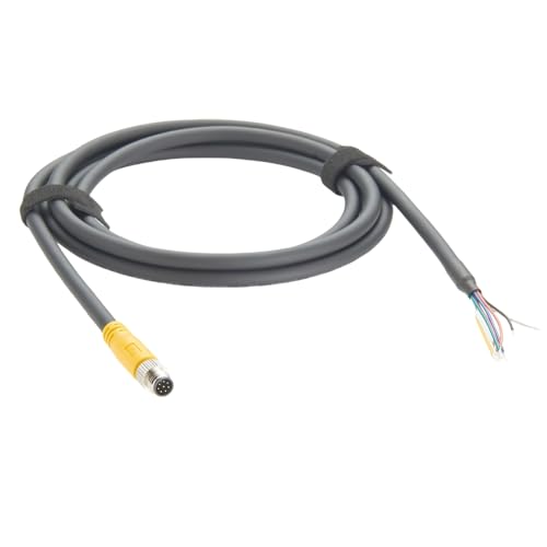 M8 8-poliges GPIO Power I/O Triggerkabel, High Flex M8 A Code Stecker auf fliegendes Kabel, kopmatibel, Lucid GPIO-M8-5M-A industrielle Kamera für industrielle Bildverarbeitung (5 m)