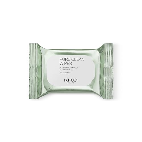 KIKO Milano Pure Clean Wipes Mini, Abschminktücher Für Gesicht, Augenpartie Und Lippen Im Miniformat