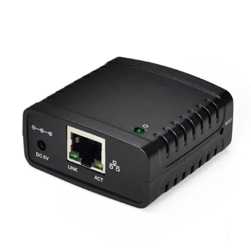Correa USB 2.0 LRP Printserver Share A LAN Ethernet Netzwerkdrucker Netzteil USB HUB 100Mbps Printserver EU Stecker