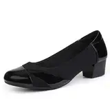 Ortho+rest Hallux Valgus Pumps Damen Low Heel OrthopäDische Slip Auf Loafers(40.5,Schwarz)