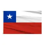 AhfuLife Chile Flagge 90 x 150 cm, 1 Stück Chilenische Fahne Leuchtenden Farben mit Messing-Ösen, Chile Deko Flagge Flag für Fußball WM Nationaltag 2025 Party Bar Drinnen und Draußen Deko