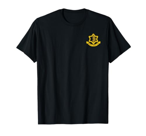 IDF ISRAEL DEFENSE FORCE MILITÄR-BEDARF T-Shirt, Unisex-Erwachsene, Schwarz, S, Kurzarm, Klassisch, Mit Emblem bestickt