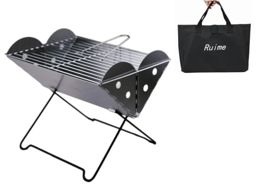 Campingkocher Hobo Kocher, Outdoor mini Grill, Camping Holzofen holzofen klein für Wandern, Picknick, BBQ Kochen, Heizen, Zelten, Unterschlupf Silber