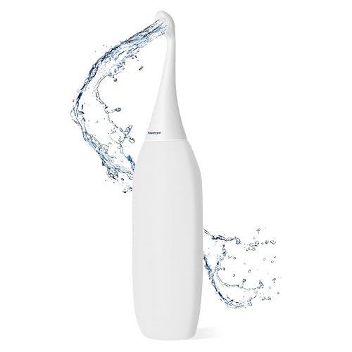 HappyPo Po Dusche - Bidet Handbrause tragbare Intimdusche, Hygienische Reinigung für Reisen und Zuhause, Ersetzt Feuchttücher und Dusch-WC, sanft und Effektiv, Kompakt - 28x5x6 cm, Weiß