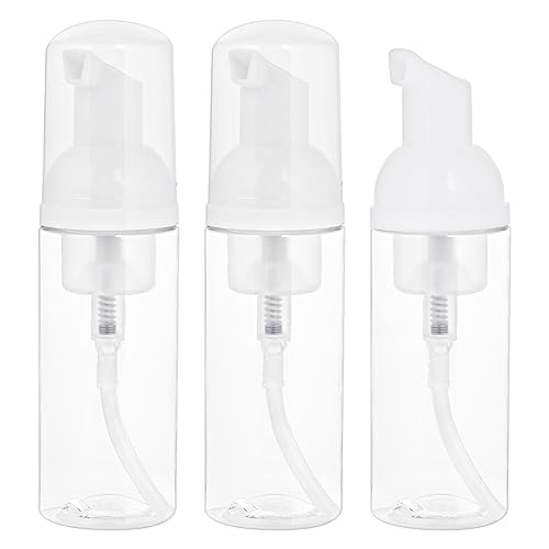 3 Stück Reisegröße klar Leere Flasche 50 ml Schaum Pumpe Flasche Nachfüllbar Container kleine Seife Dispenser Mini Schäumende Plastik Pumpflasche für Shampoo