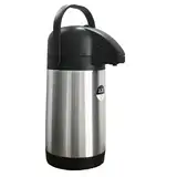 Airpot Pumpkanne 2,2l 3l oder 5l Isolierkanne Thermoskanne isolierte Kaffeekaraffe Kaffeekanne Gastro Kaffeespender auch für Camping aus Edelstahl & GRATIS-HLKauf-Block (2,2 Liter & 1x HLKauf-Block)