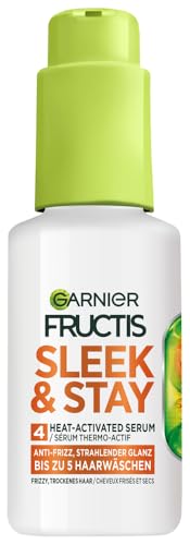Garnier Fructis Sleek & Stay Heat-Activated Serum mit Alpha-Silanen für trockenes und zu Frizz neigendes Haar, 50 ml