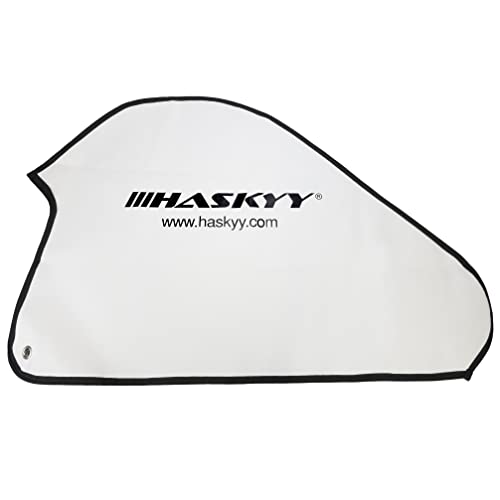 Deichselabdeckung I 90 x 60 cm I Wasserdicht I Deichselhaube für Anhänger Wohnwagen I Weiß I LKW-Plane I Universal Deichselschutzhülle Anhängerkupplung Abdeckung